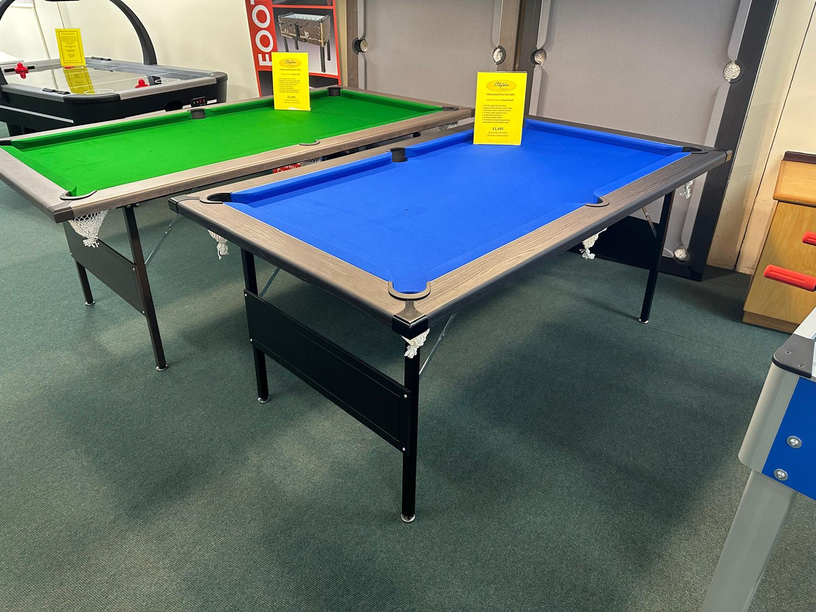 Clifden Folding Leg Deluxe Pool Table Stealth Black